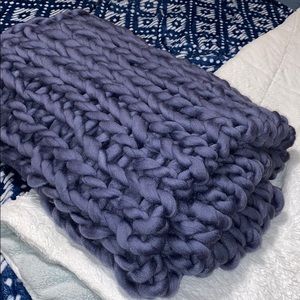 Super soft chunky hand woven blanket!